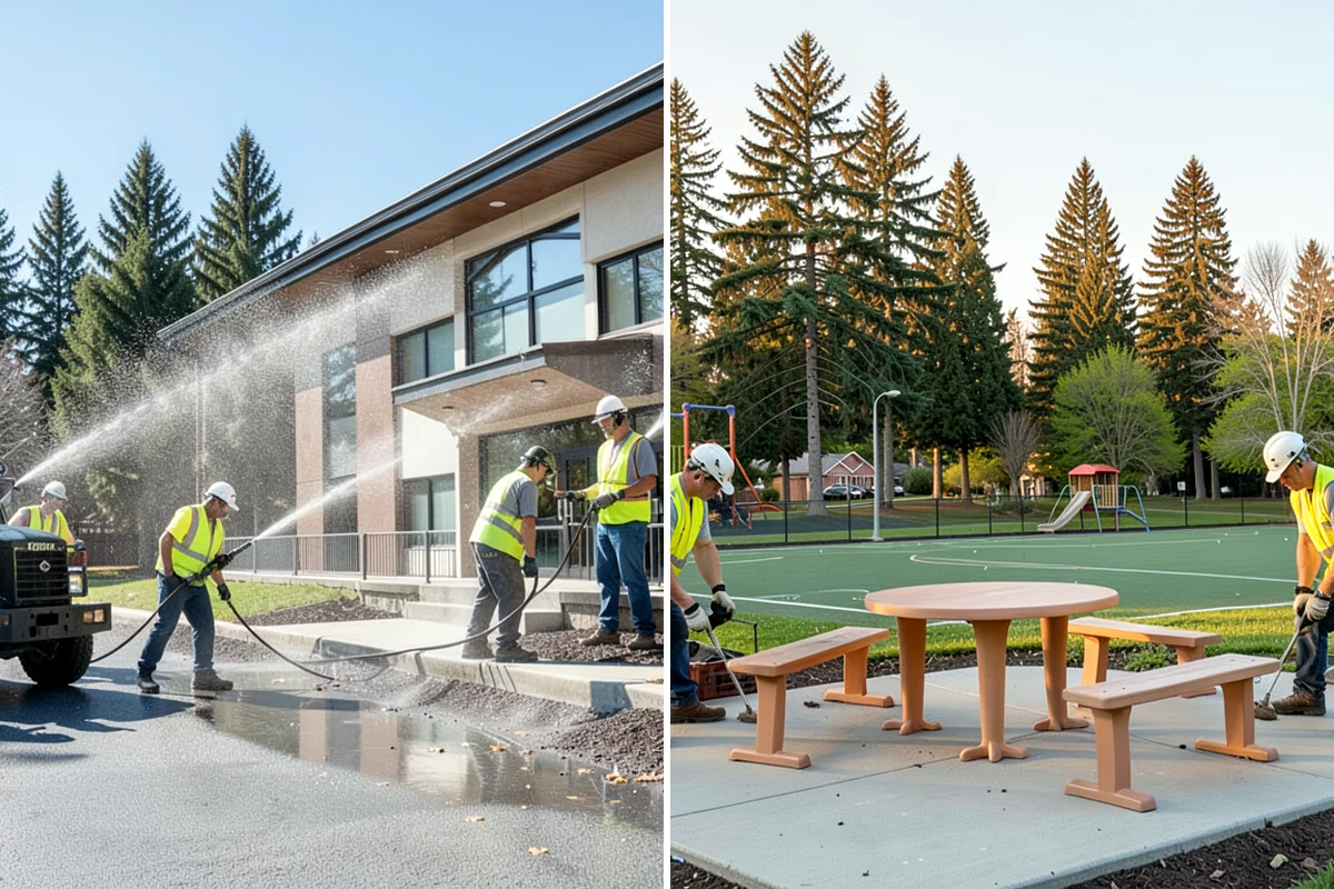 Building Washing in Maple Valley, King County, WA - Inspect siding, masonry, and coating sensitivity