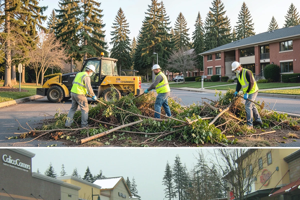Building Washing in Mill Creek, Snohomish County, WA - Building washing is most effective in spring and summer when surfaces dry well and mildew growth peaks.