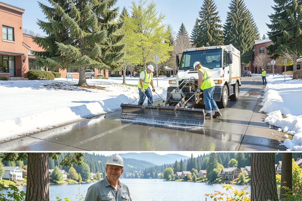Building Washing in Milton, King County, WA - Building washing is most effective in spring and summer when surfaces dry well and mildew growth peaks.