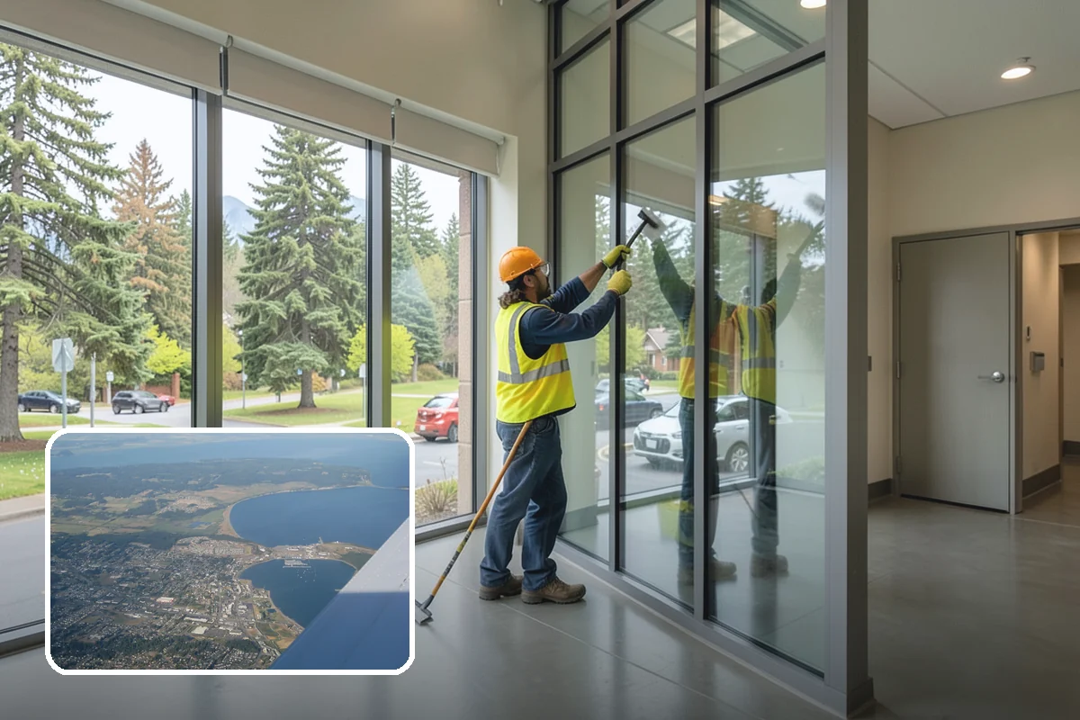 Building Washing in Oak Harbor, Island County, WA - Removes mildew, algae, and staining from facades
