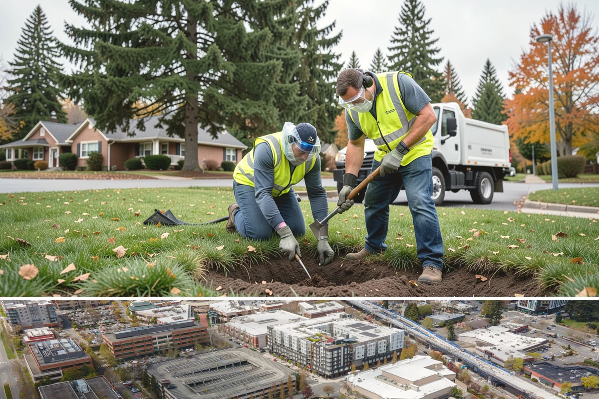 Building Washing in Redmond, King County, WA - Building washing is most effective in spring and summer when surfaces dry well and mildew growth peaks.