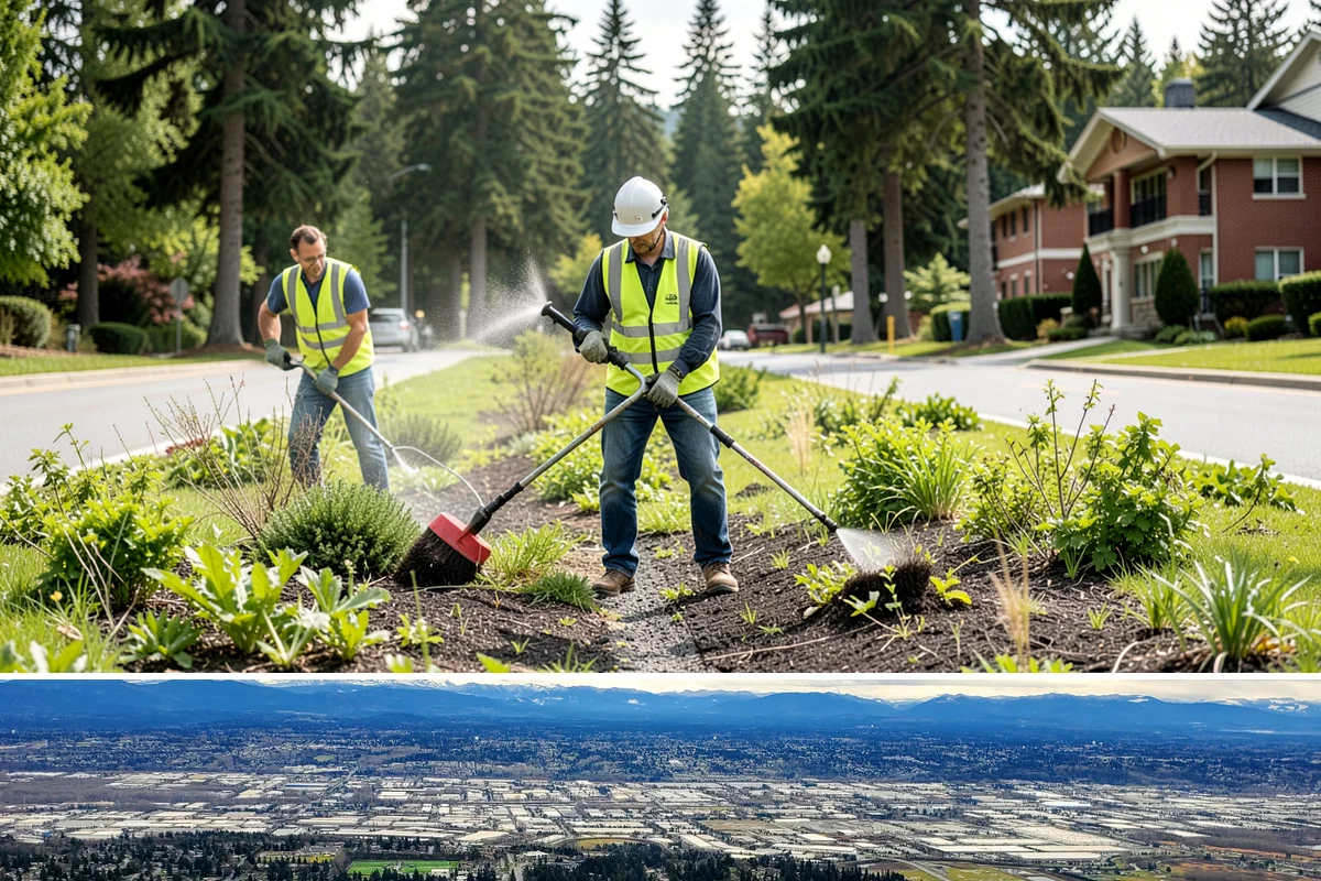 Building Washing in SeaTac, King County, WA - Building washing is most effective in spring and summer when surfaces dry well and mildew growth peaks.