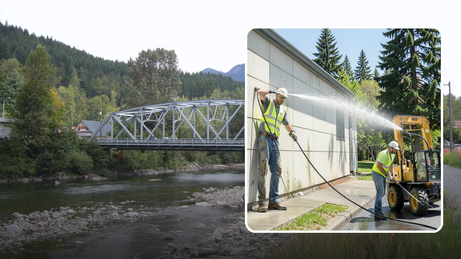 Building Washing in Skykomish, King County, WA - Exterior washing that removes mildew, algae, and grime from public building facades.