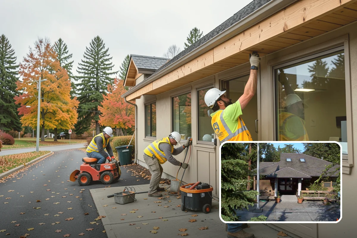 Building Washing in Yarrow Point, King County, WA - Removes mildew, algae, and staining from facades