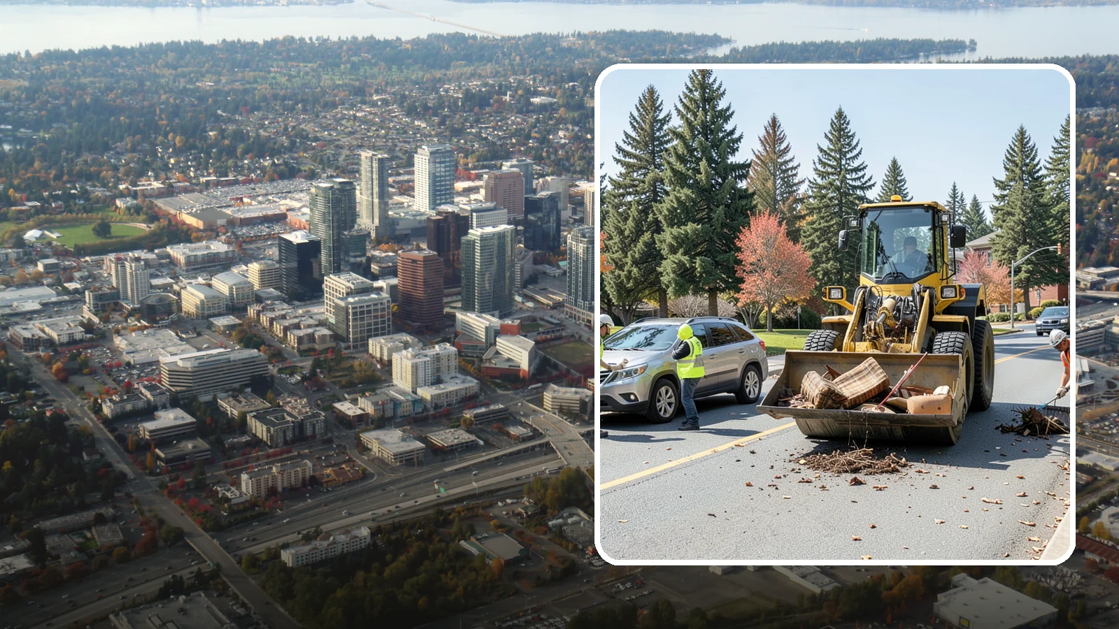 Bulky Item Collection in Bellevue, King County, WA - Scheduled or on-call removal of oversized items dumped or discarded in public areas.