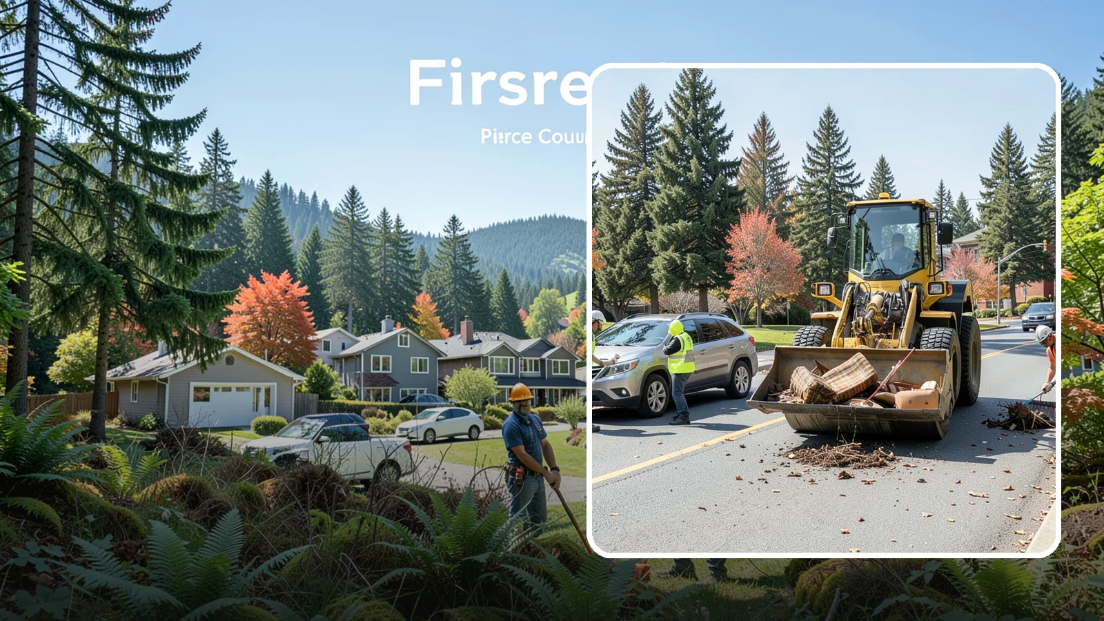 Bulky Item Collection in Fircrest, Pierce County, WA - Scheduled or on-call removal of oversized items dumped or discarded in public areas.