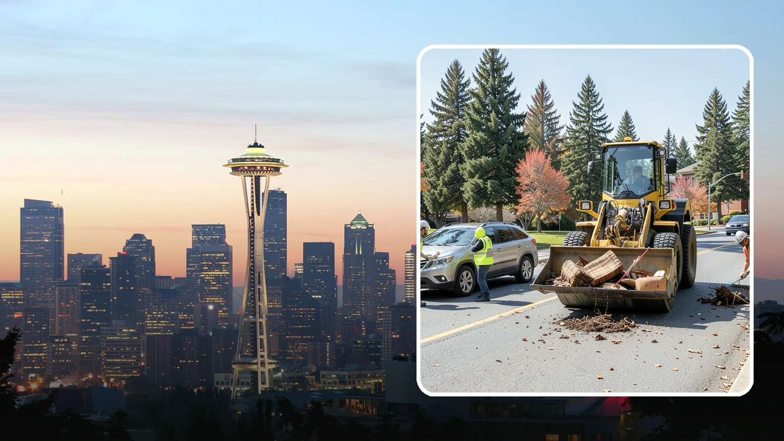 Bulky Item Collection in Seattle, King County, WA - Scheduled or on-call removal of oversized items dumped or discarded in public areas.