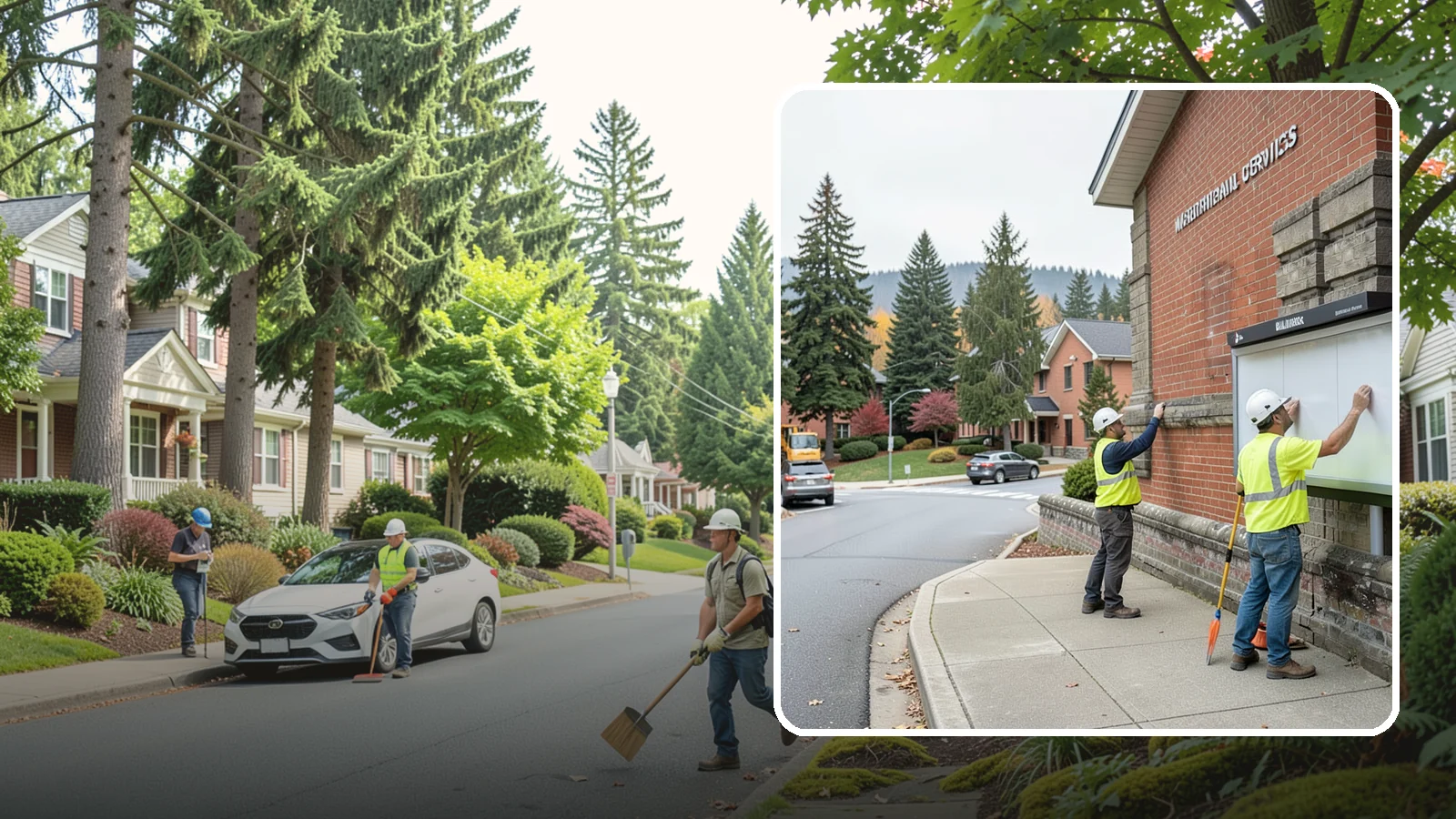 Bulletin Board Installation in Beaux Arts Village, King County, WA - We install public bulletin boards and posting cases at civic buildings, parks, and community centers.