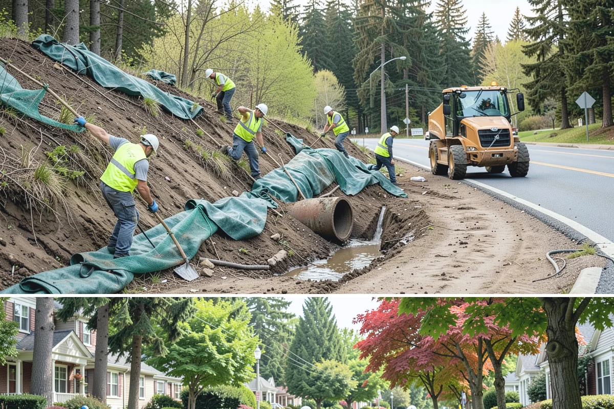 Bulletin Board Installation in Beaux Arts Village, King County, WA - Interior and covered installations proceed year-round