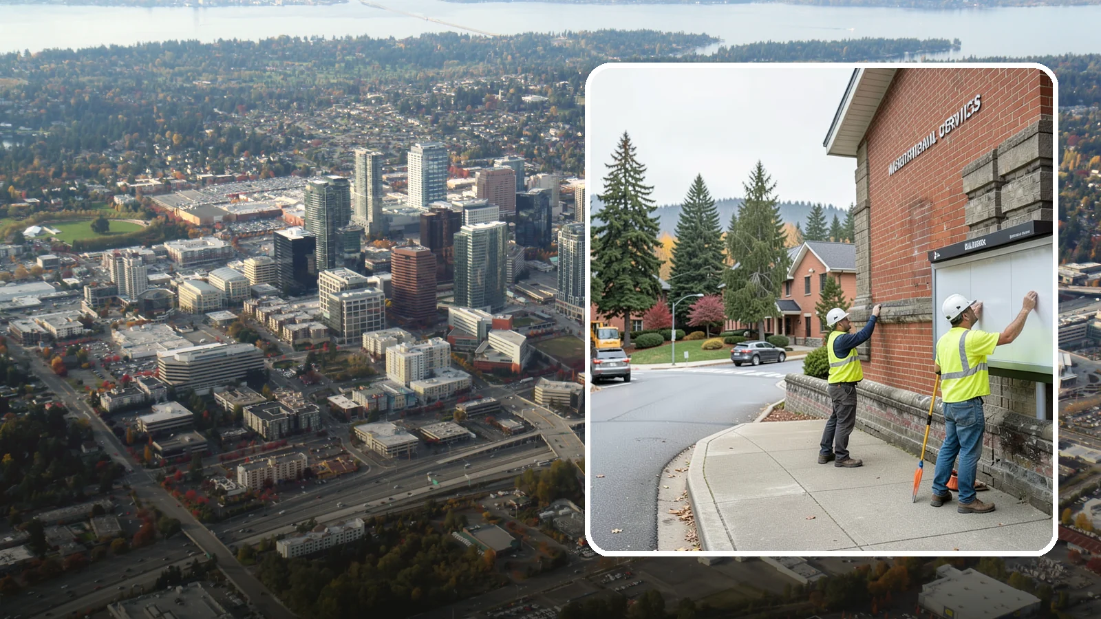 Bulletin Board Installation in Bellevue, King County, WA - We install public bulletin boards and posting cases at civic buildings, parks, and community centers.