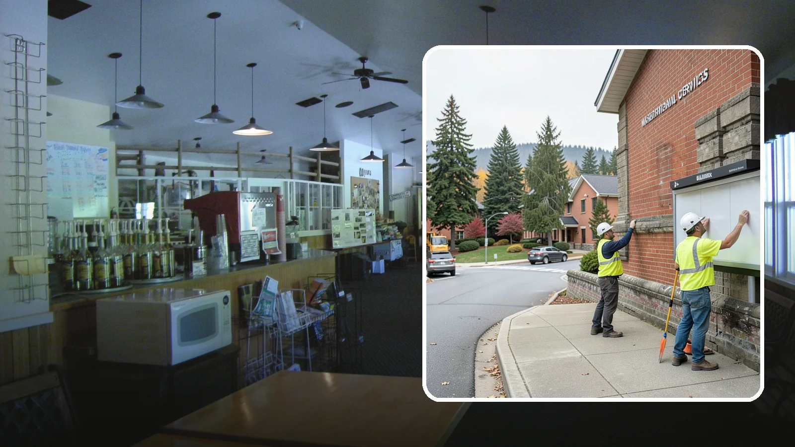 Bulletin Board Installation in Black Diamond, King County, WA - We install public bulletin boards and posting cases at civic buildings, parks, and community centers.
