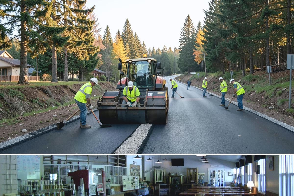 Bulletin Board Installation in Black Diamond, King County, WA - Interior and covered installations proceed year-round