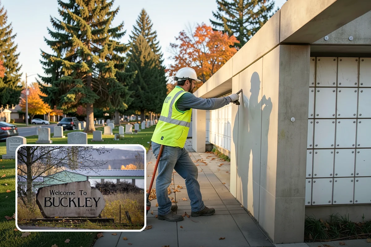 Bulletin Board Installation in Buckley, Pierce County, WA - Gives the public a protected, official posting location