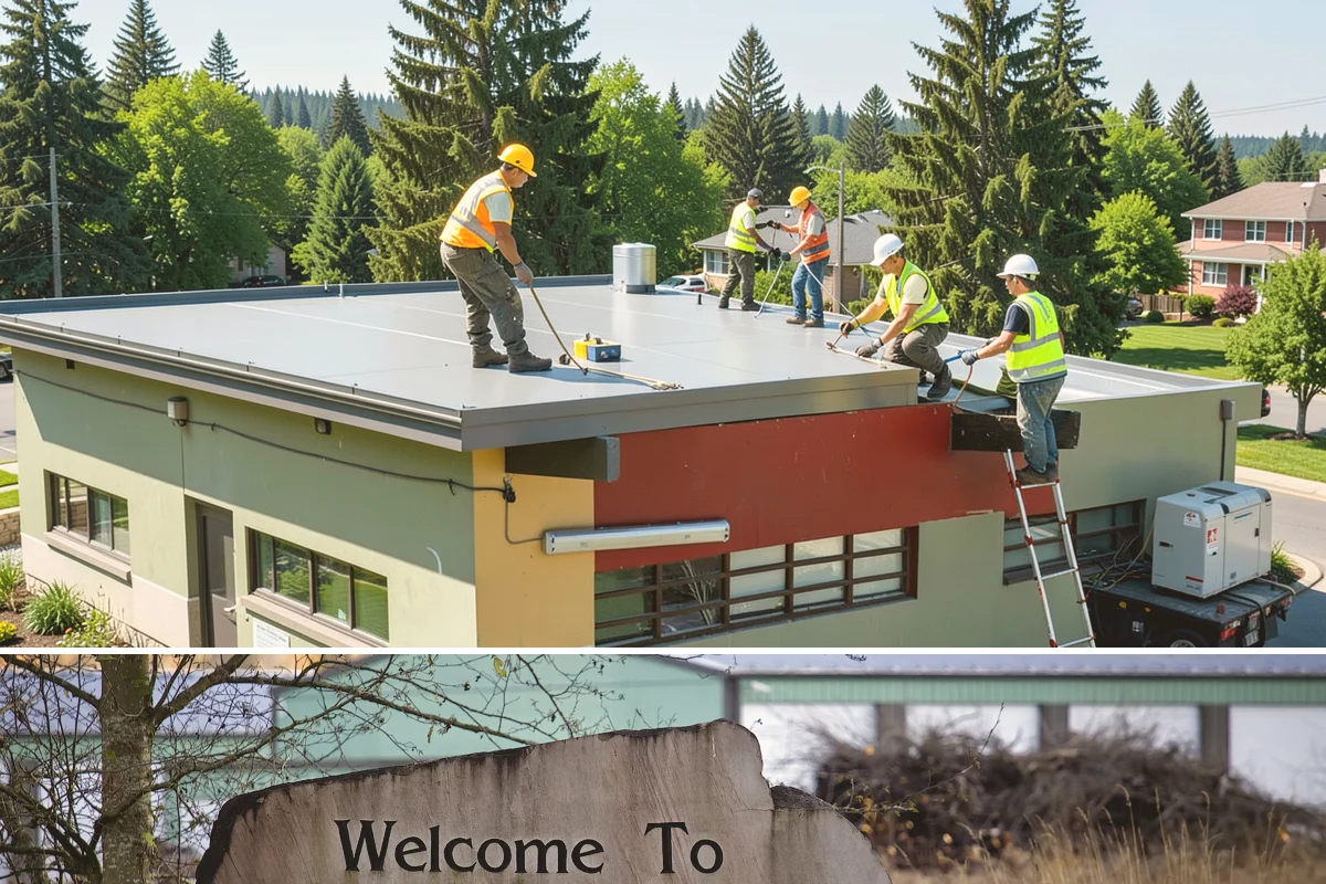Bulletin Board Installation in Buckley, Pierce County, WA - Interior and covered installations proceed year-round