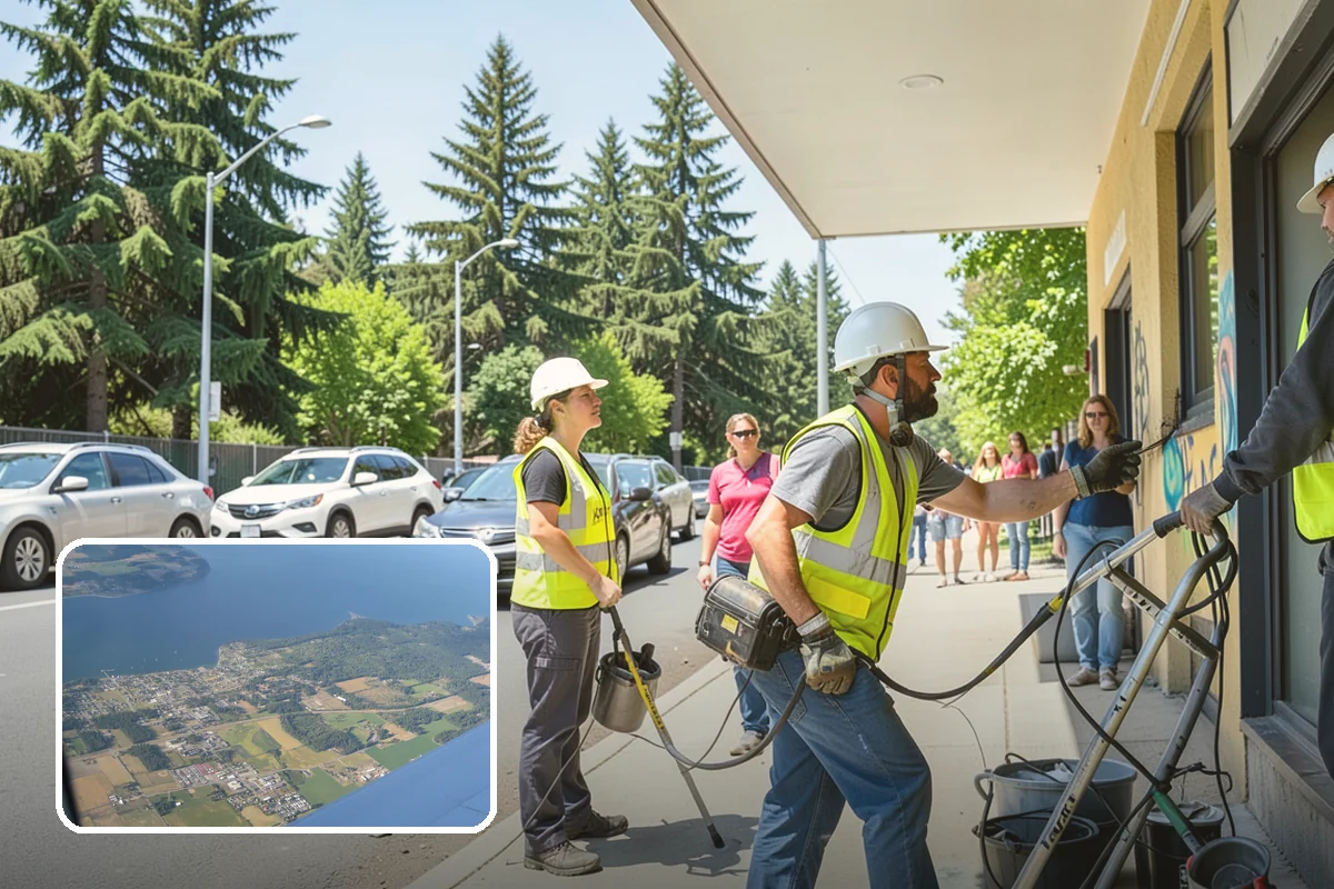 Bulletin Board Installation in Coupeville, Island County, WA - Gives the public a protected, official posting location