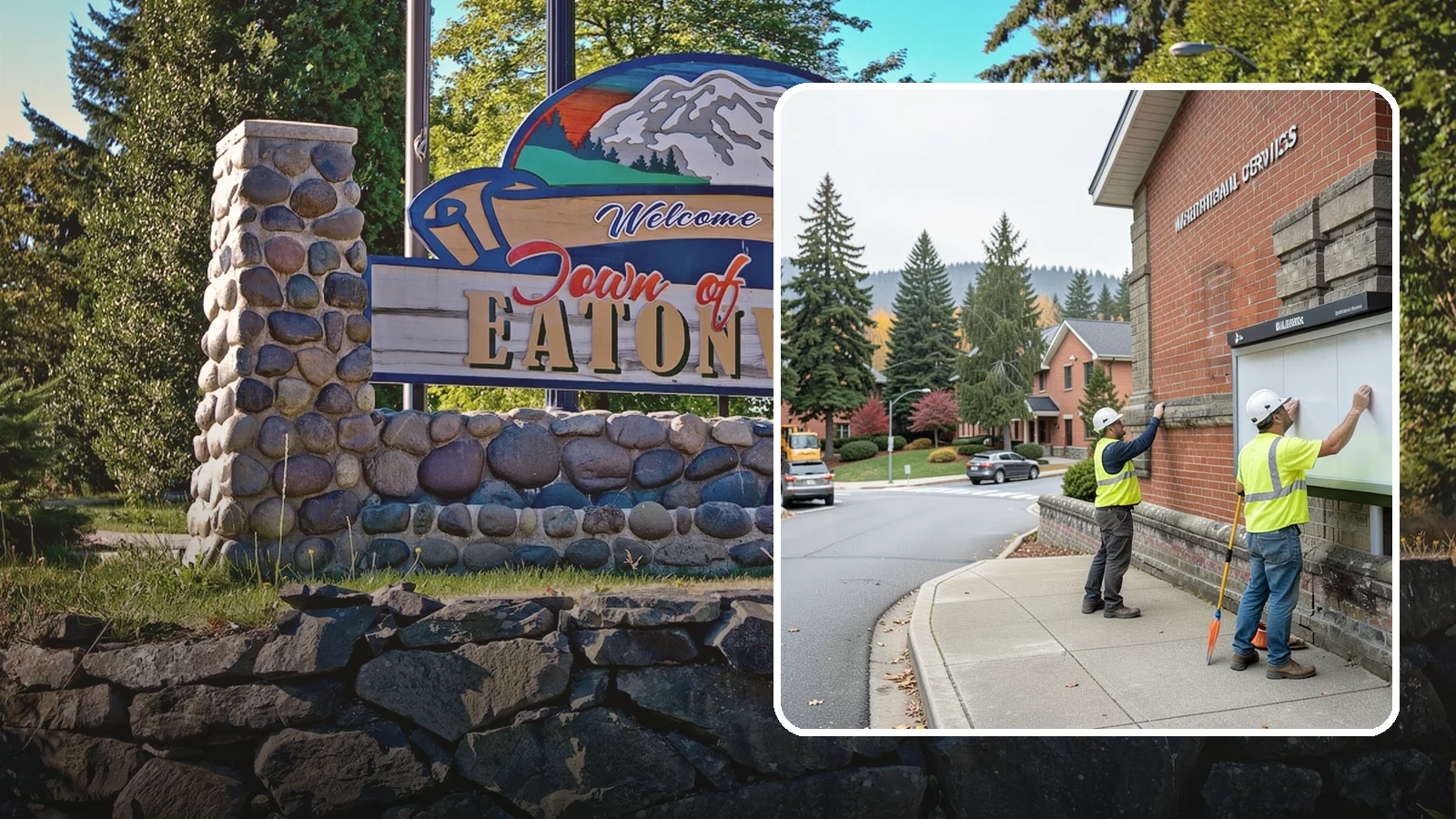 Bulletin Board Installation in Eatonville, Pierce County, WA - We install public bulletin boards and posting cases at civic buildings, parks, and community centers.