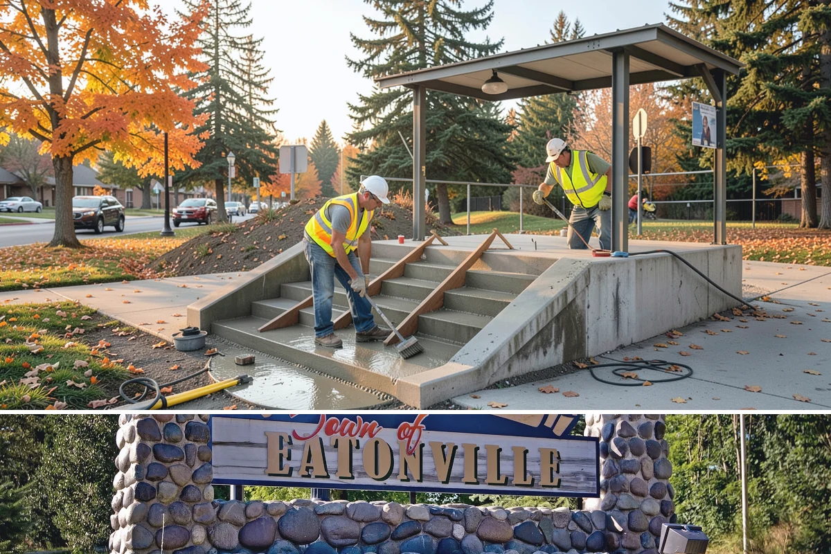Bulletin Board Installation in Eatonville, Pierce County, WA - Interior and covered installations proceed year-round
