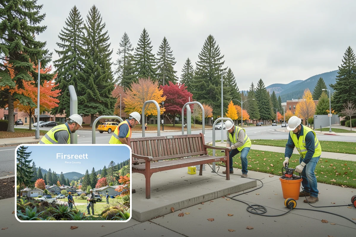 Bulletin Board Installation in Fircrest, Pierce County, WA - Gives the public a protected, official posting location