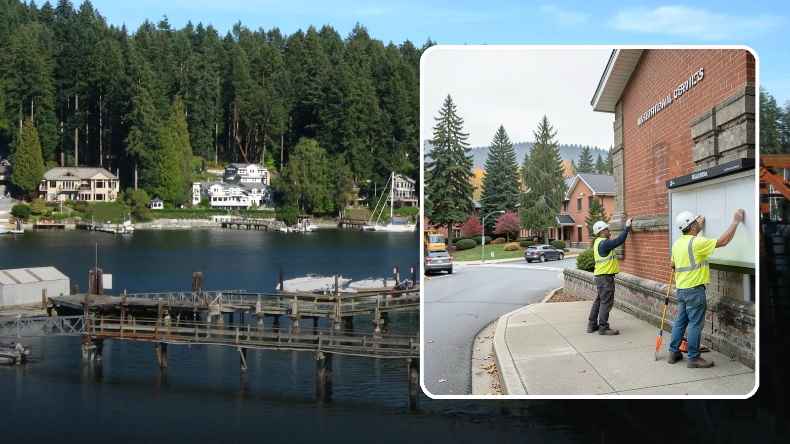 Bulletin Board Installation in Gig Harbor, Pierce County, WA - We install public bulletin boards and posting cases at civic buildings, parks, and community centers.
