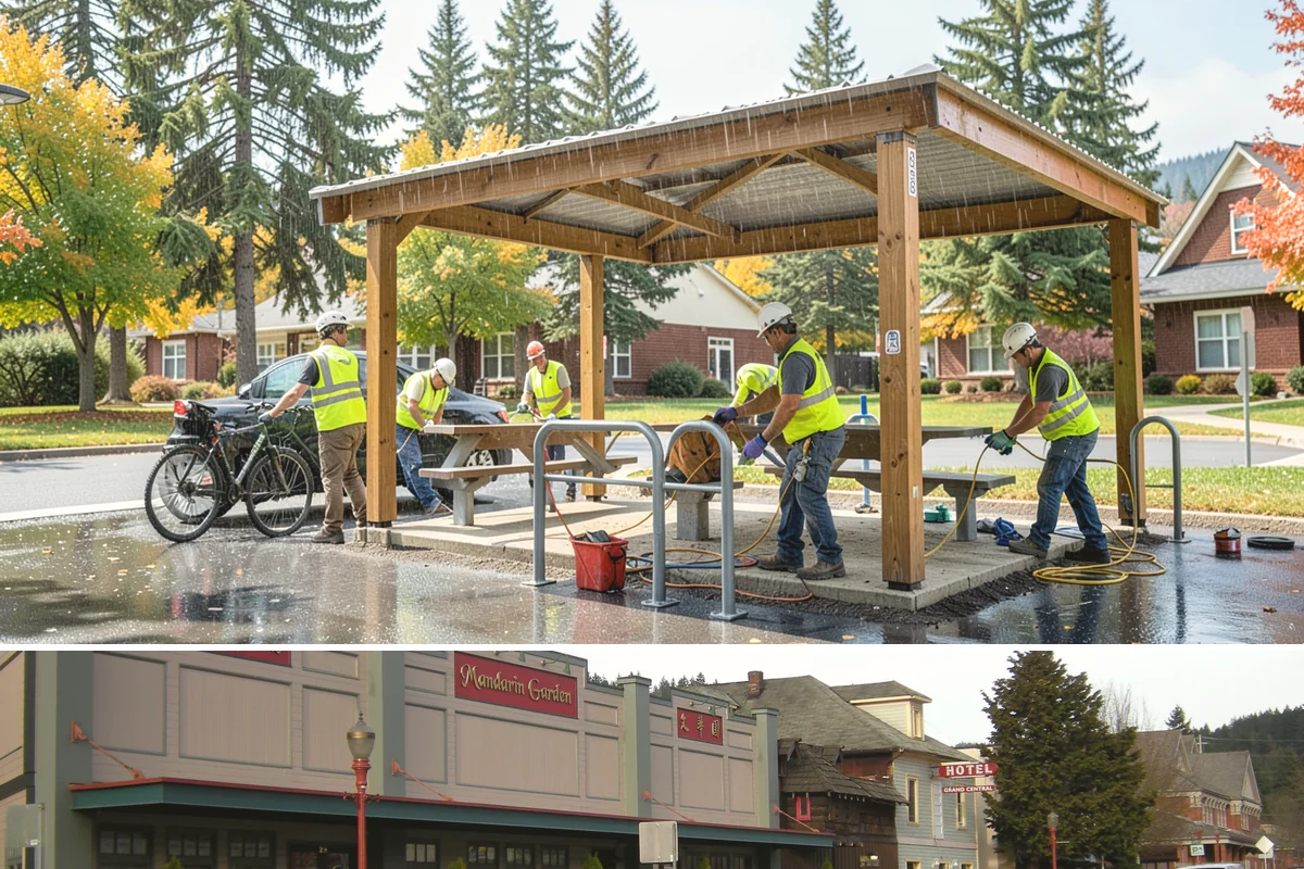 Bulletin Board Installation in Issaquah, King County, WA - Interior and covered installations proceed year-round