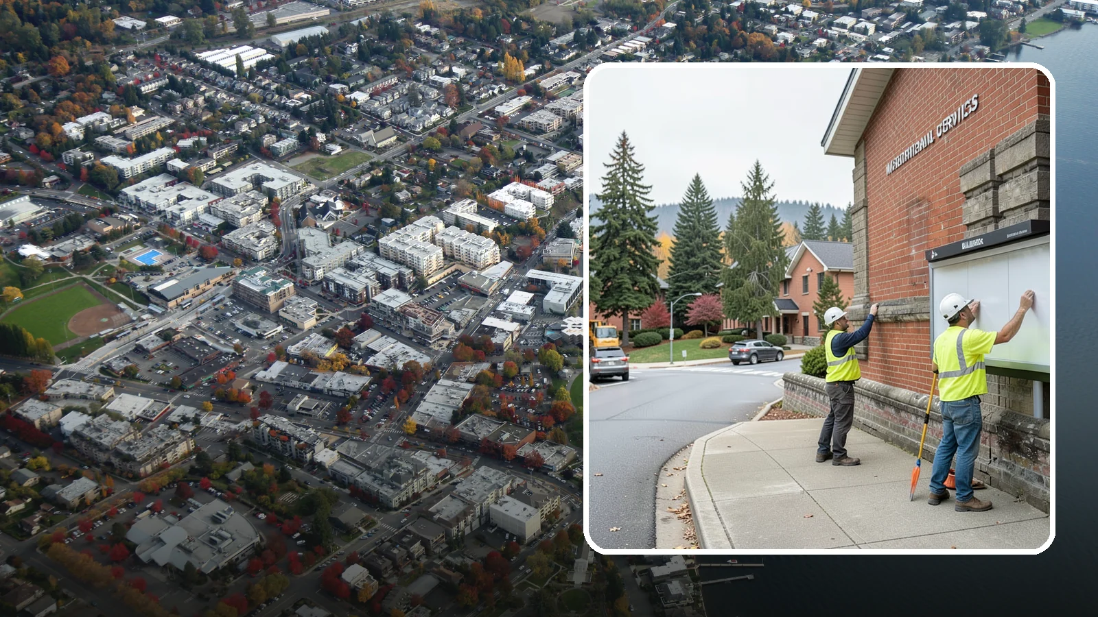 Bulletin Board Installation in Kirkland, King County, WA - We install public bulletin boards and posting cases at civic buildings, parks, and community centers.