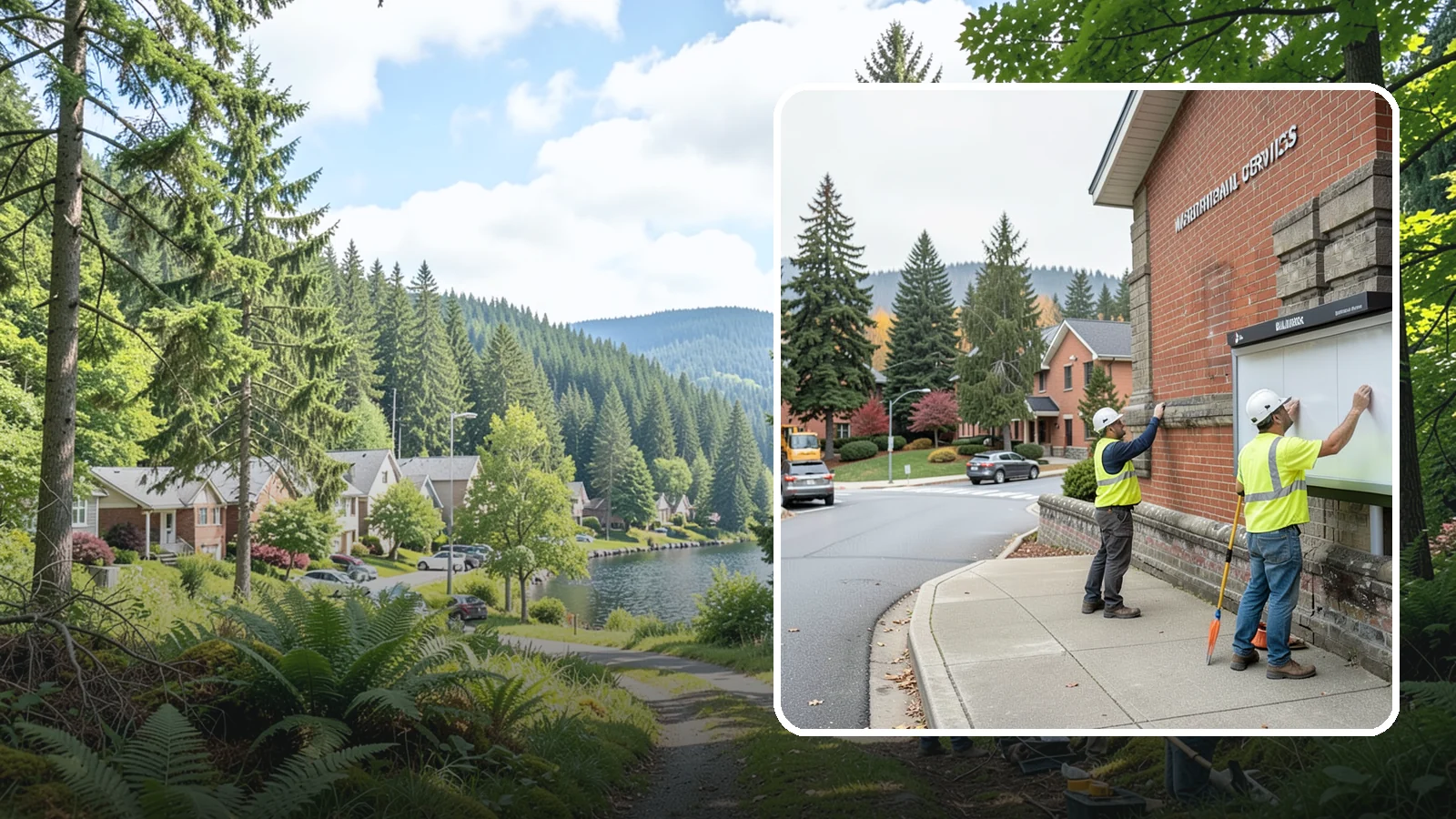 Bulletin Board Installation in Lake Forest Park, King County, WA - We install public bulletin boards and posting cases at civic buildings, parks, and community centers.