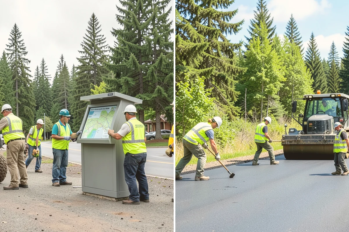 Bulletin Board Installation in Lynnwood, Snohomish County, WA - Confirm case type, size, and mounting location