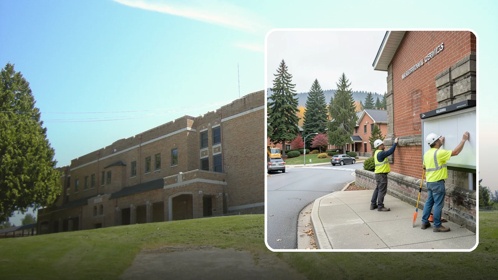 Bulletin Board Installation in Maple Valley, King County, WA - We install public bulletin boards and posting cases at civic buildings, parks, and community centers.