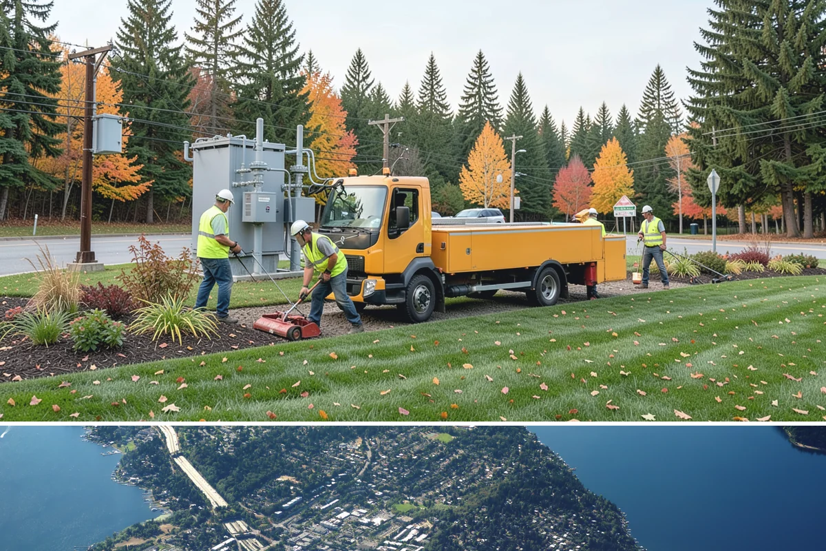 Bulletin Board Installation in Mercer Island, King County, WA - Interior and covered installations proceed year-round