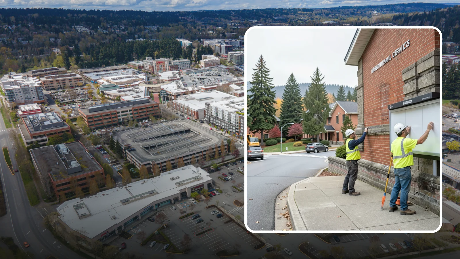 Bulletin Board Installation in Redmond, King County, WA - We install public bulletin boards and posting cases at civic buildings, parks, and community centers.