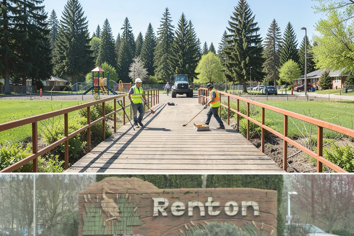 Bulletin Board Installation in Renton, King County, WA - Interior and covered installations proceed year-round