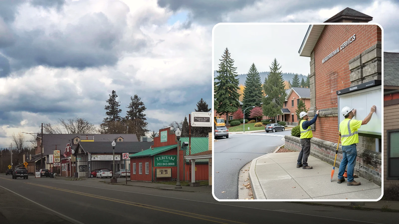 Bulletin Board Installation in Roy, Pierce County, WA - We install public bulletin boards and posting cases at civic buildings, parks, and community centers.