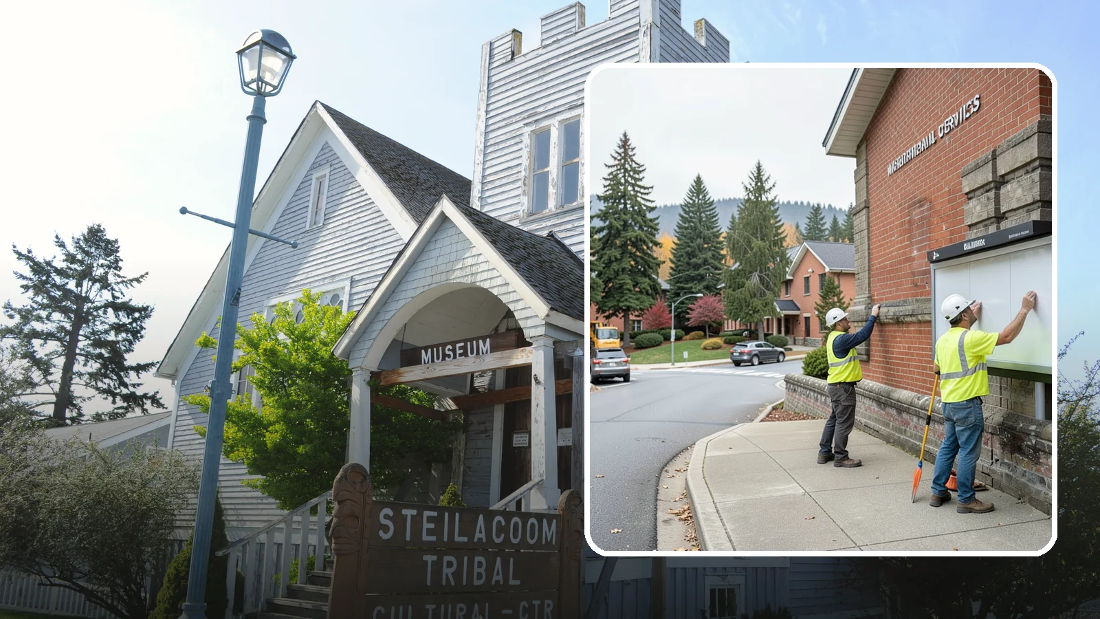 Bulletin Board Installation in Steilacoom, Pierce County, WA - We install public bulletin boards and posting cases at civic buildings, parks, and community centers.