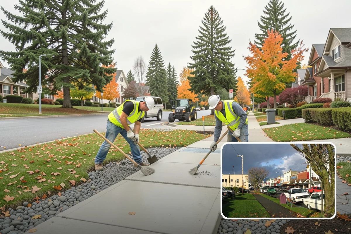 Bus Pad Construction in Arlington, Snohomish County, WA - Withstands repeated bus axle and braking loads