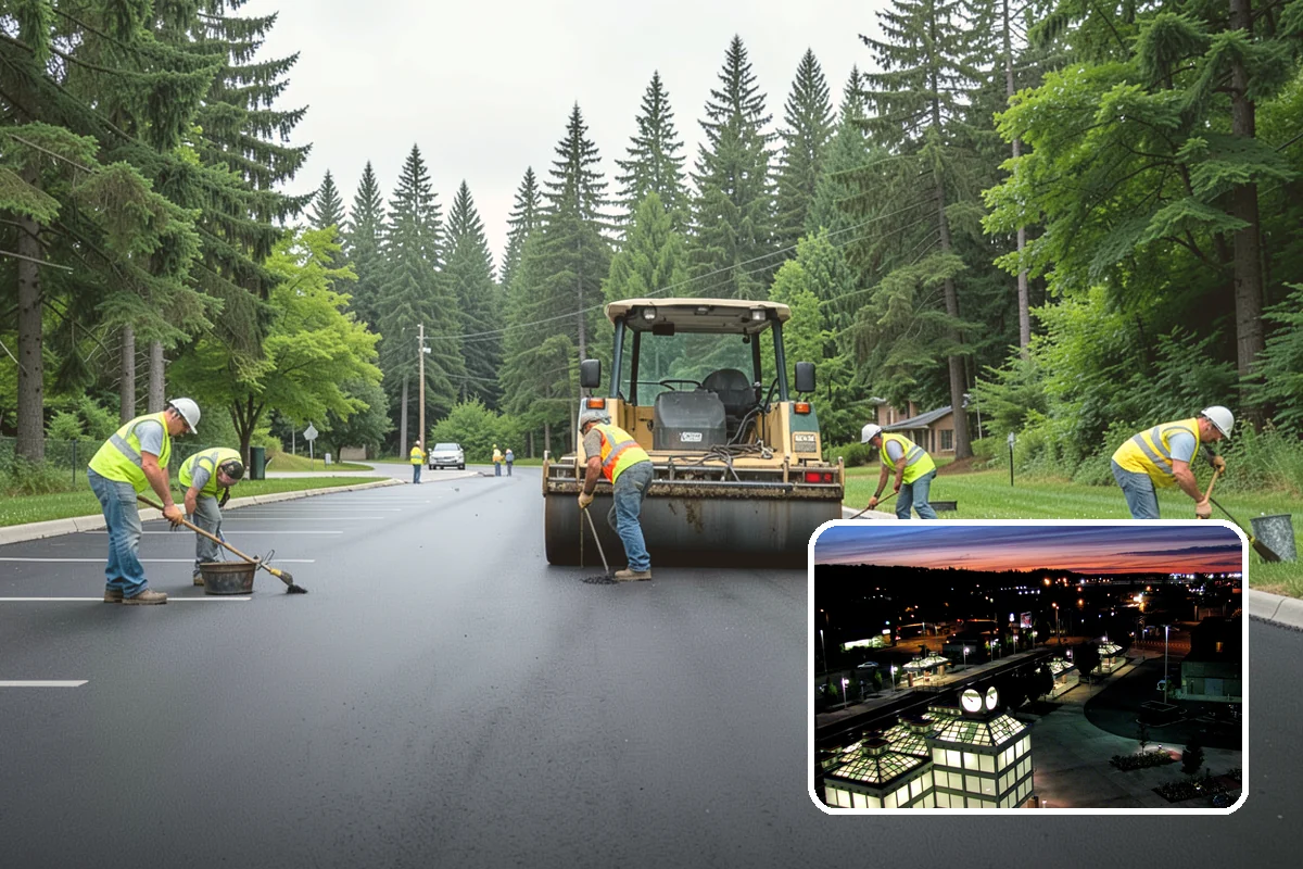 Bus Pad Construction in Auburn, King County, WA - Withstands repeated bus axle and braking loads
