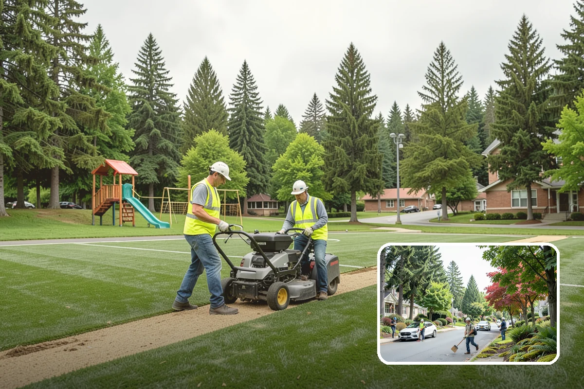 Bus Pad Construction in Beaux Arts Village, King County, WA - Withstands repeated bus axle and braking loads