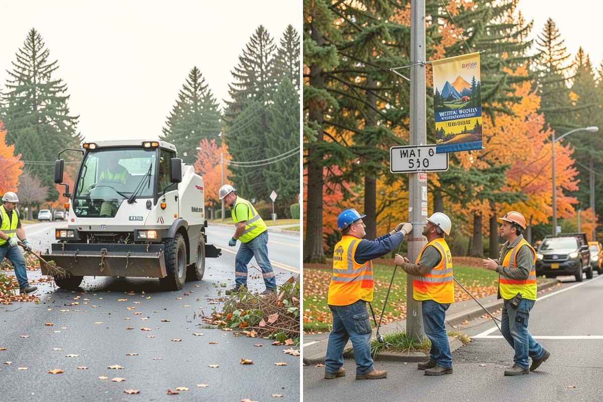 Bus Pad Construction in Bellevue, King County, WA - Coordinate stop closures and detours with the transit agency