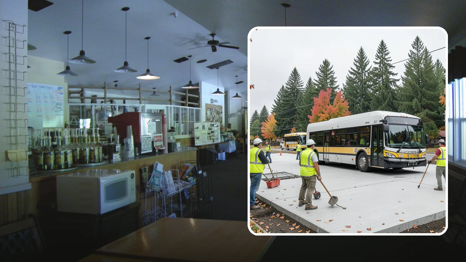 Bus Pad Construction in Black Diamond, King County, WA - Heavy-duty concrete bus pads that replace rutted asphalt at transit stops and layover zones.