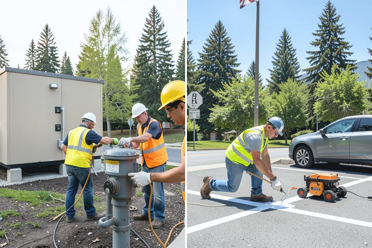 Bus Pad Construction in Bonney Lake, Pierce County, WA - Coordinate stop closures and detours with the transit agency