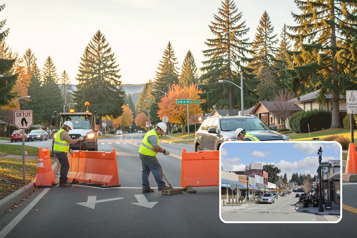 Bus Pad Construction in Bothell, King County, WA - Withstands repeated bus axle and braking loads
