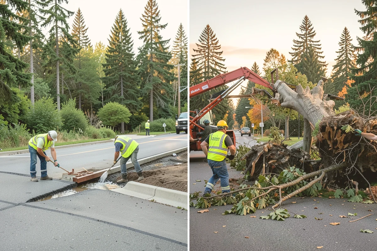 Bus Pad Construction in Brier, Snohomish County, WA - Coordinate stop closures and detours with the transit agency