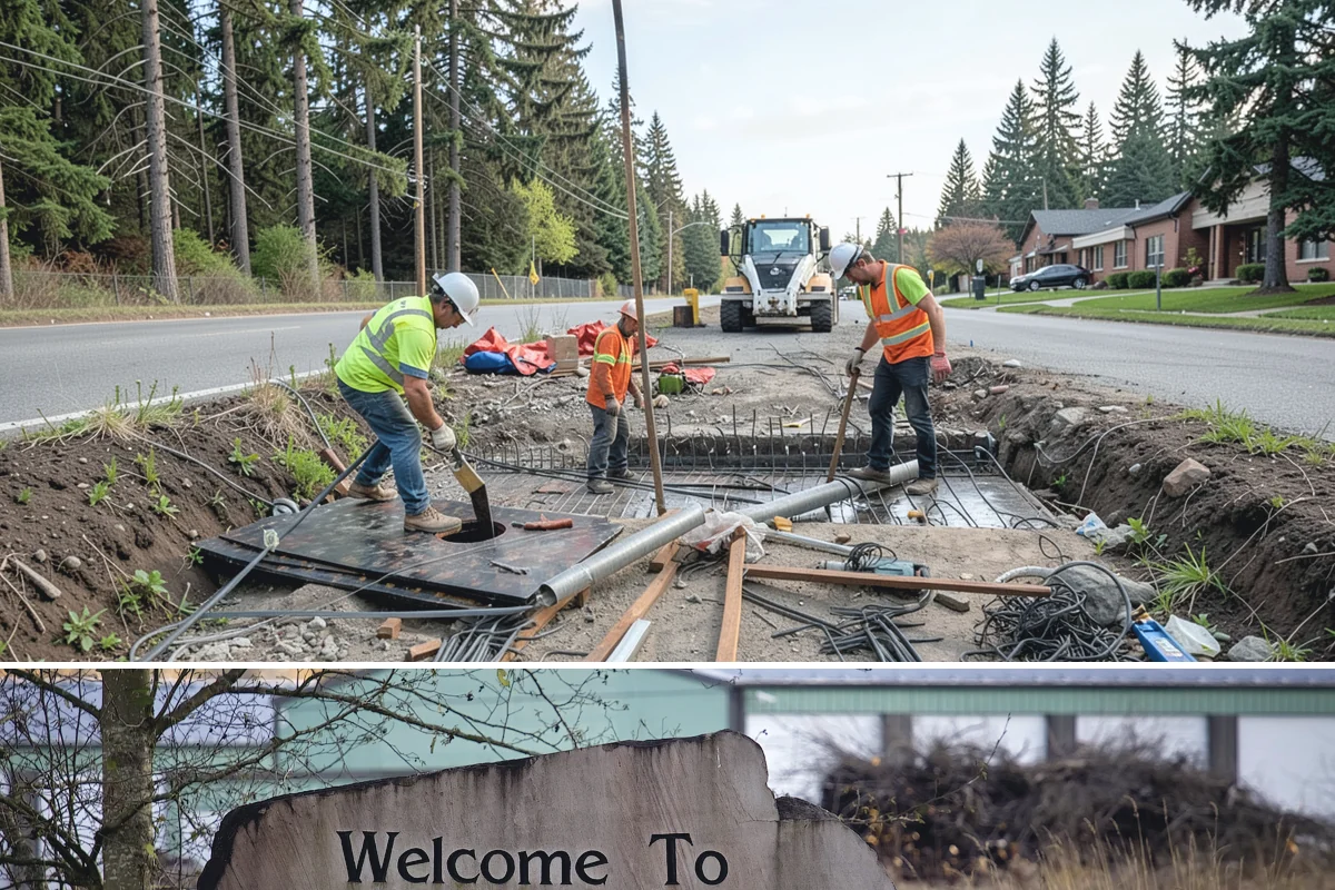 Bus Pad Construction in Buckley, Pierce County, WA - Summer construction takes advantage of longer dry windows and lighter ridership on many routes for smoother closures.