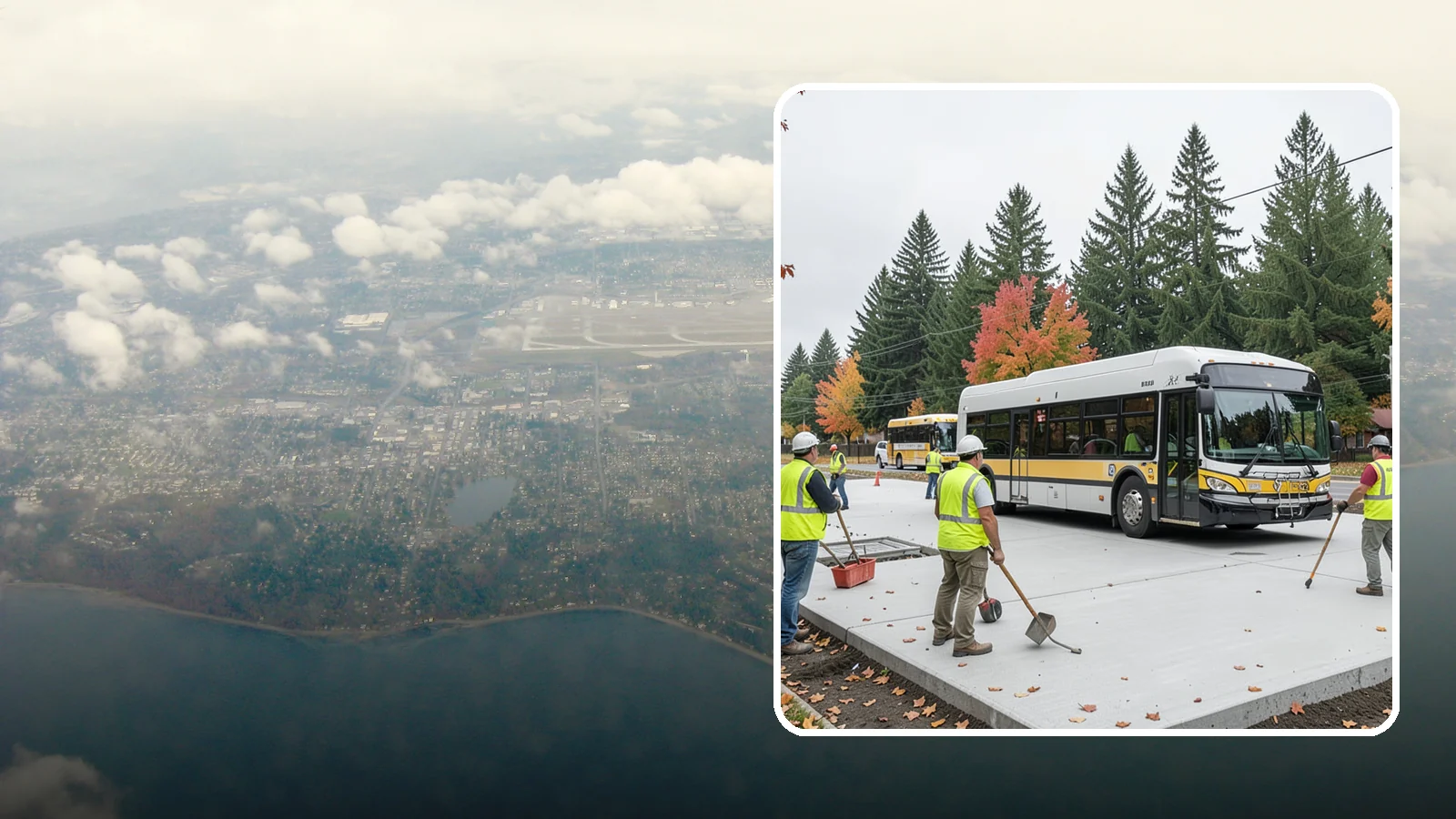 Bus Pad Construction in Burien, King County, WA - Heavy-duty concrete bus pads that replace rutted asphalt at transit stops and layover zones.