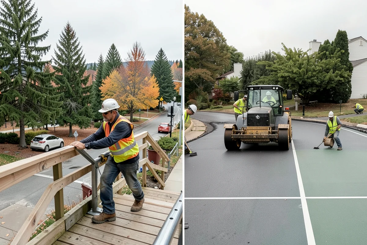 Bus Pad Construction in Concrete, Skagit County, WA - Coordinate stop closures and detours with the transit agency