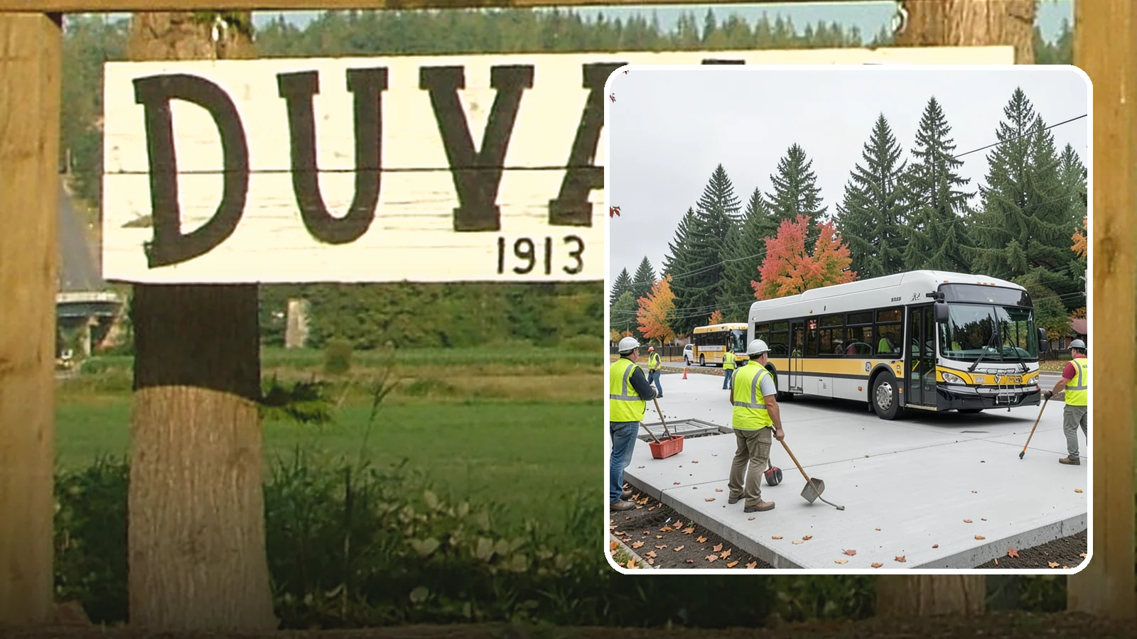 Bus Pad Construction in Duvall, King County, WA - Heavy-duty concrete bus pads that replace rutted asphalt at transit stops and layover zones.