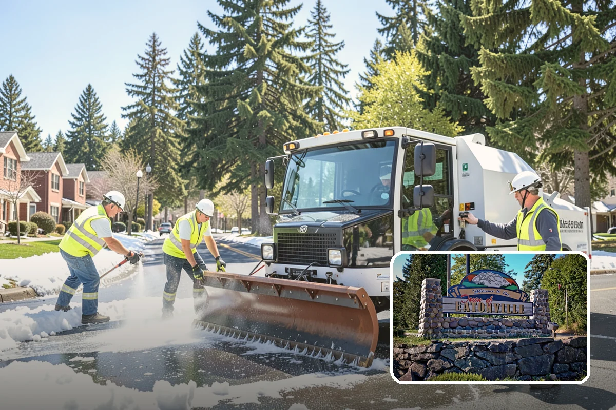Bus Pad Construction in Eatonville, Pierce County, WA - Withstands repeated bus axle and braking loads
