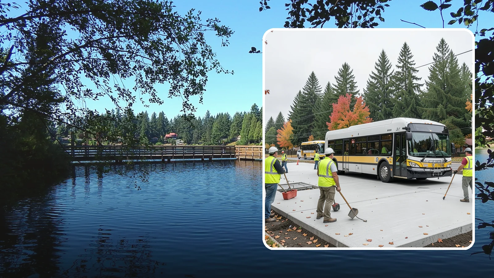 Bus Pad Construction in Federal Way, King County, WA - Heavy-duty concrete bus pads that replace rutted asphalt at transit stops and layover zones.