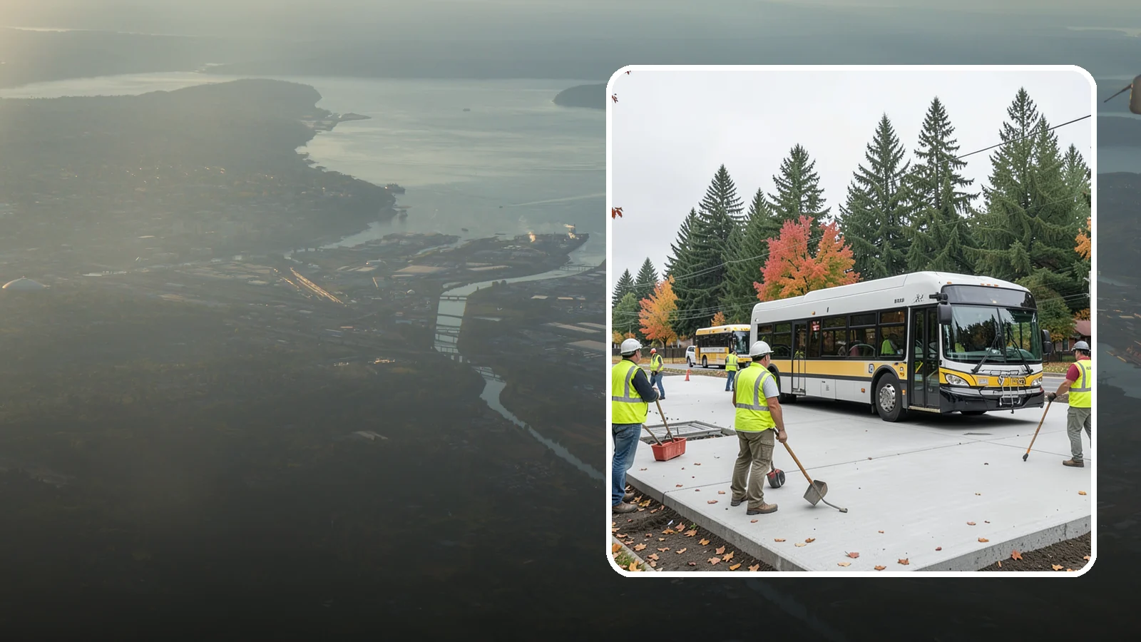 Bus Pad Construction in Fife, Pierce County, WA - Heavy-duty concrete bus pads that replace rutted asphalt at transit stops and layover zones.