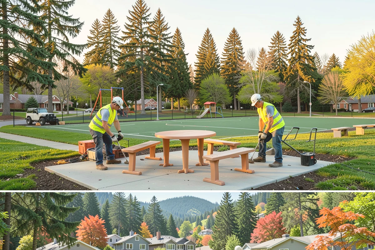 Bus Pad Construction in Fircrest, Pierce County, WA - Summer construction takes advantage of longer dry windows and lighter ridership on many routes for smoother closures.