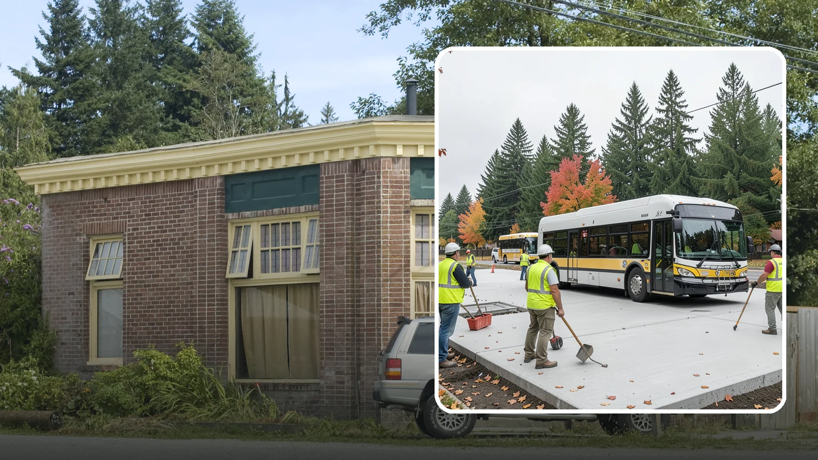 Bus Pad Construction in Hamilton, Skagit County, WA - Heavy-duty concrete bus pads that replace rutted asphalt at transit stops and layover zones.